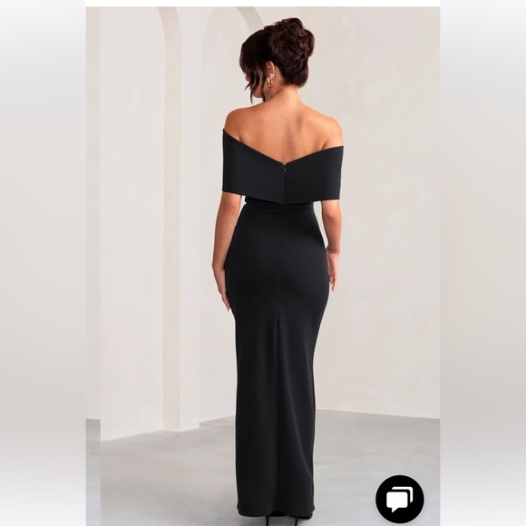 Elegant Black Off-Shoulder Dress - Picture 8 of 8